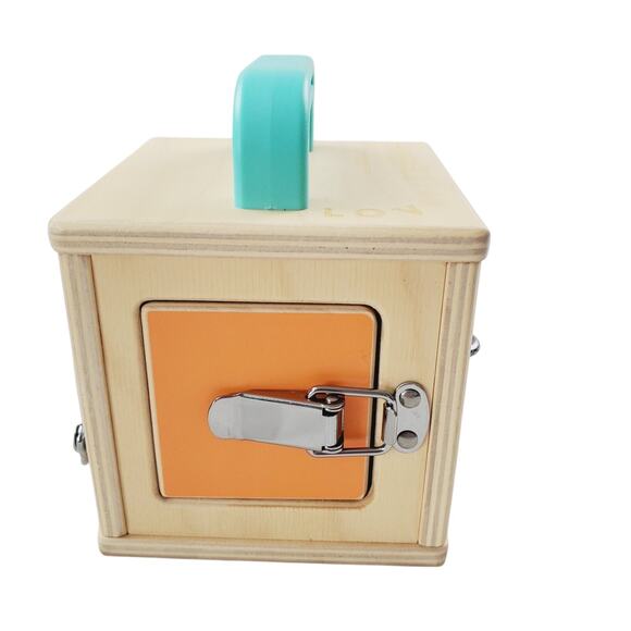 LOVEVERY Wooden Lockbox Toddler Learning Toy from The Realist Play Kit Puzzle - Picture 5 of 11